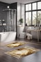 Mijölnir Juego de Alfombrillas de Baño de 2 Piezas Multicolor CT-5098